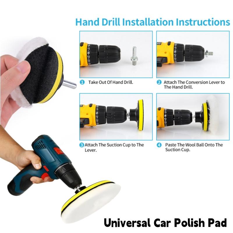 5Pcs Universal Car Polish Pad 3/4/5/6/7 Inch For Soft Wool Machine Waxing Polisher Car Body Polishing Discs Cleaning Accessories