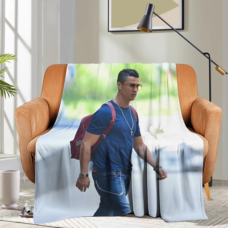 Coperta Personalizzata Divano Ronaldo CR7 Letto Campeggio Pisolino Coperte Morbide e Soffici per l'Inverno Caldo King Size Biancheria da Letto in Microfibra