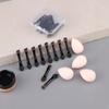 10 Pcs Small Makeup Brush Set Eyeshadow Applicators Makeup Sponges Double Sided Eyeshadow Brush for Woman Girls