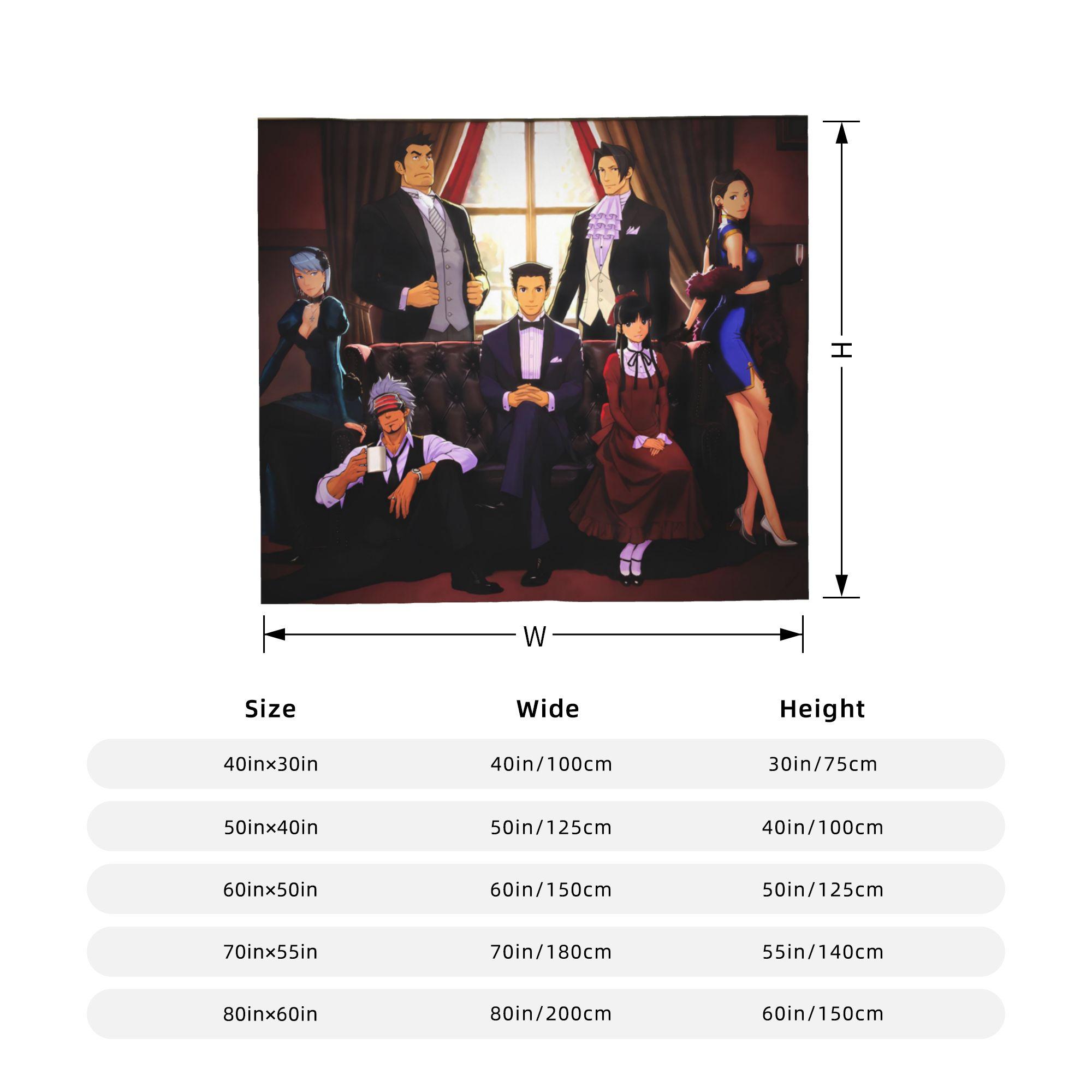 Objection Phoenix Wright Ace Attorney Blanket Velvet Decoration Naruhodo Ryuichi Multi-function Throw Blankets Car Bedspread 130x150cm