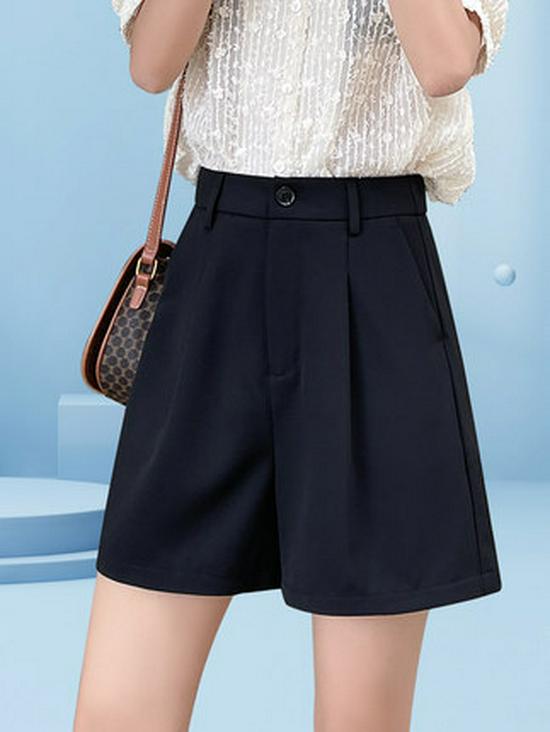 

Женские брюки с высокой посадкой, черные, широкие штанины - стройнящие и повседневные S чёрный