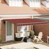 VidaXL Automatic Retractable Awning Orange and Brown 400x350 Cm 3330741
