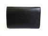 Authentic GUCCI Logo Script Black Leather Business Card Credit Card Holder #b166  Open box