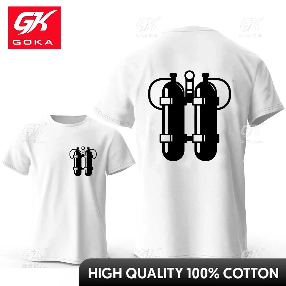 Scuba Diving Twinset Print T Shirt for Unisex Summer Fashion Diver Unisex Tees Short Sleeve Scuba Dive Diving Unisex Tshirts Y2k Tops S