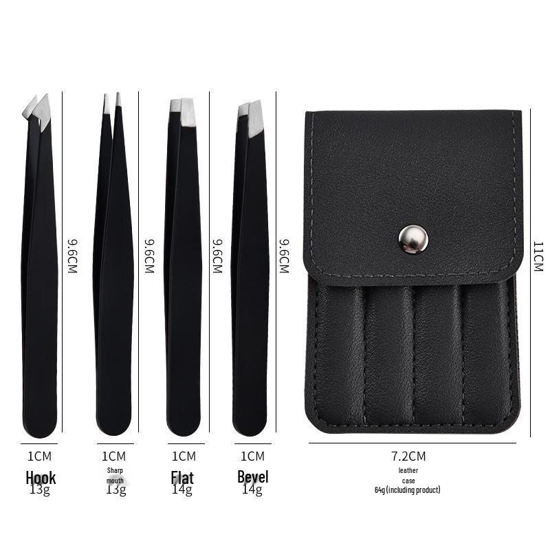 

Прецизионный пинцет для бровей из нержавеющей стали, плоский и скошенный кончик, многофункциональный инструмент для макияжа и удаления волос