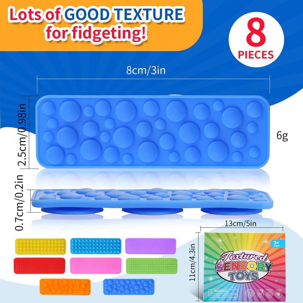 Variety of Textures Durabled Resilient Stress-Relieving Toy Sensory Strips Silicone Safe Skin-Friendly Sensory Strip
