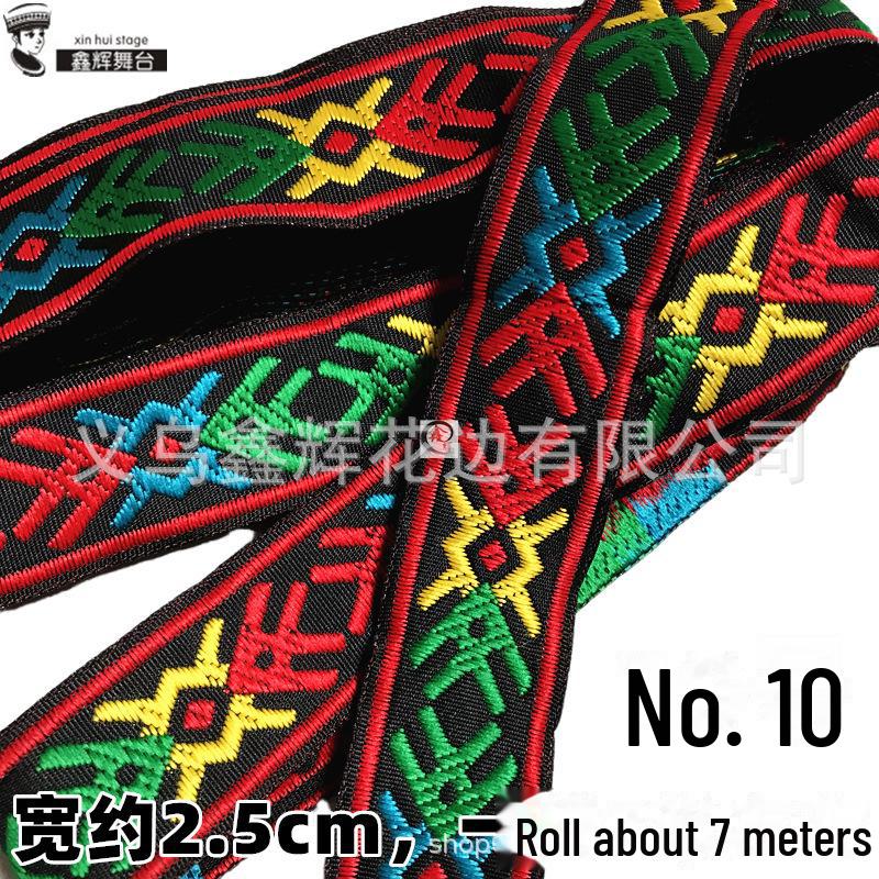 

Xinhui 2.5 см этническая вышитая кружевная лента для поделок своими руками