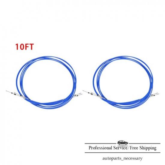 Outboard Inboard 2PCS 10FT 3 Shift Throttle Control Cable Universal For Yamaha