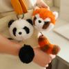 TreasuringU Panda Roux Peluche Pendentif Kawaii Panda Porte-clés Extensible Animaux Mignons Jouets Sac Flexible Cadeaux d'Anniversaire