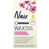 Nair Wax Coating Strips Face & Bikini Line Orchid and Cherry Blossom Extract Wax Strips 40 Pcs + Post-it Notes 4 Pcs 1 Pcs