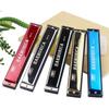 Miwayer Professional 24 Hole Harmonica Mouth Metal Organ for Beginners with Case for Beginner Students Kids Gift with Case