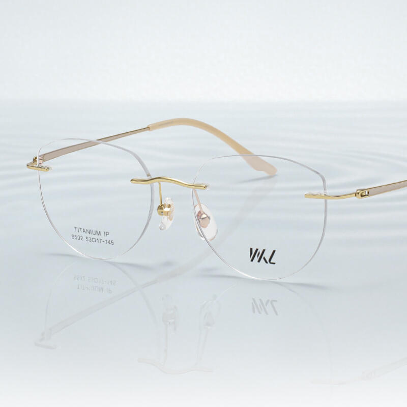 

Geek Chic Rimless Semi-Rimless Horn-Rimmed Glasses Titanium Frame Y9502 Single product