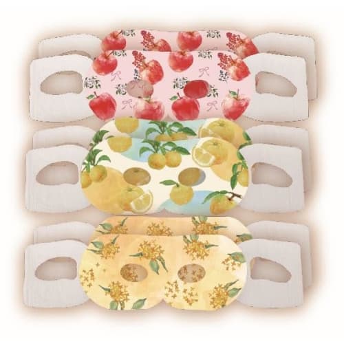 Honyarado Nagara Warm Eye Mask, Assorted Flavors of Osmanthus, Yuzu, and Apple (RLK38929)