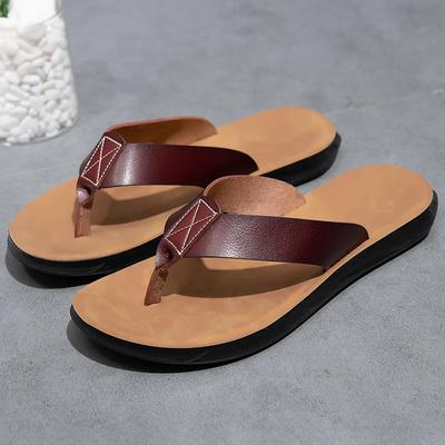 Nuove Ciabatte In Pelle Italiana 2024 Per Uomo Fresche Da Spiaggia Estive Nuove Pantofole Uomo Taglia Grande 38-47 Ballerine Leggere Scarpe Da Uomo Di Lusso
