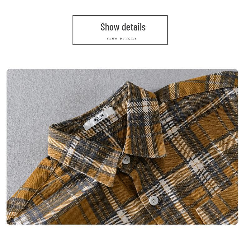 Men's Plaid Casual Long Sleeve Shirt - Versatile and Stylish for Spring and Autumn (Style 6120).