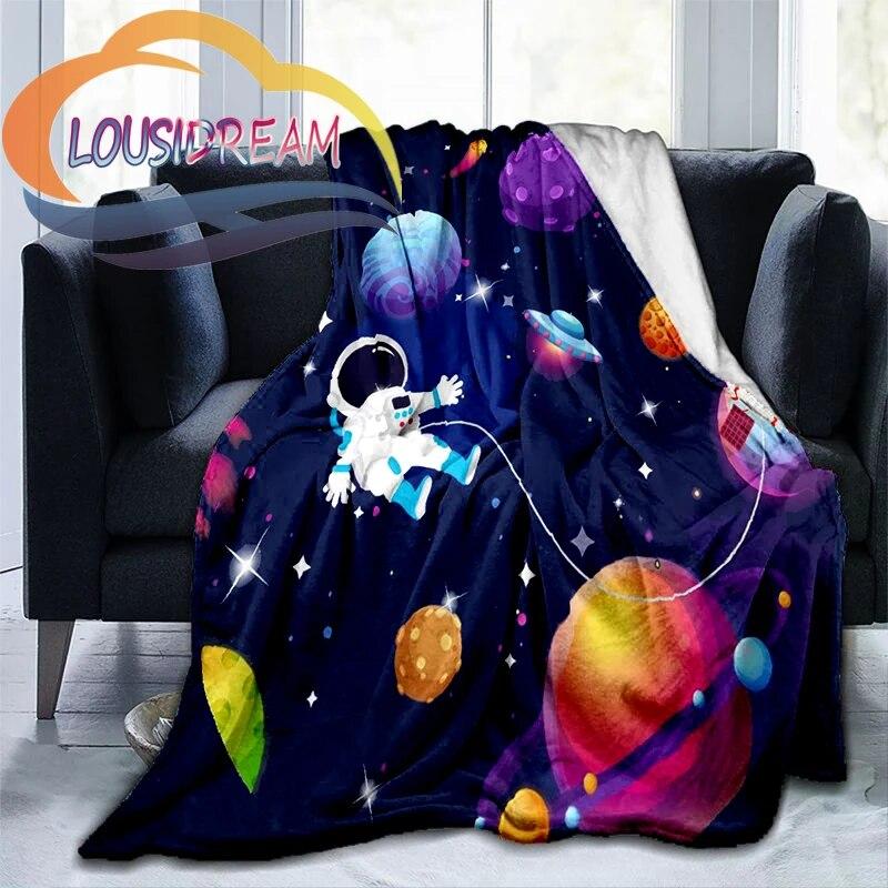 Space Universe Vector and The Sun  Many Planets In Galaxy Series Wool Blanket Cashmere  Fashion Flannel Blanke