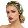 Soft Bohemian Hair Bands, Elastic Wide Edge Sweat Absorbent Headbands for Women