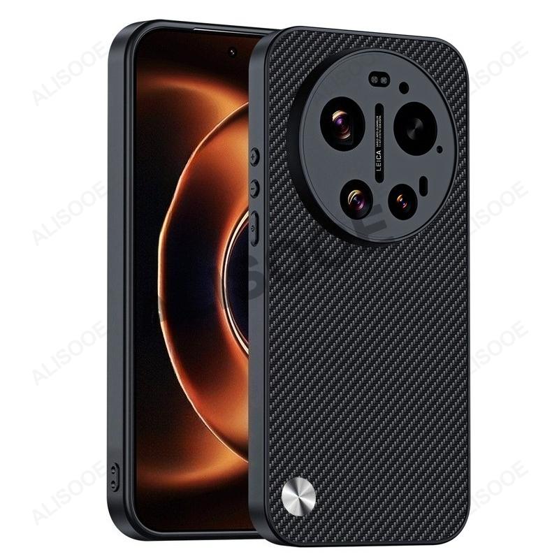 

Противоударный чехол Funda для Xiaomi Mi 17 Ultra, роскошная защитная задняя крышка из искусственной кожи с текстурой волокна для Xiaomi 17 Ultra Capa for Xiaomi 17 Ultra