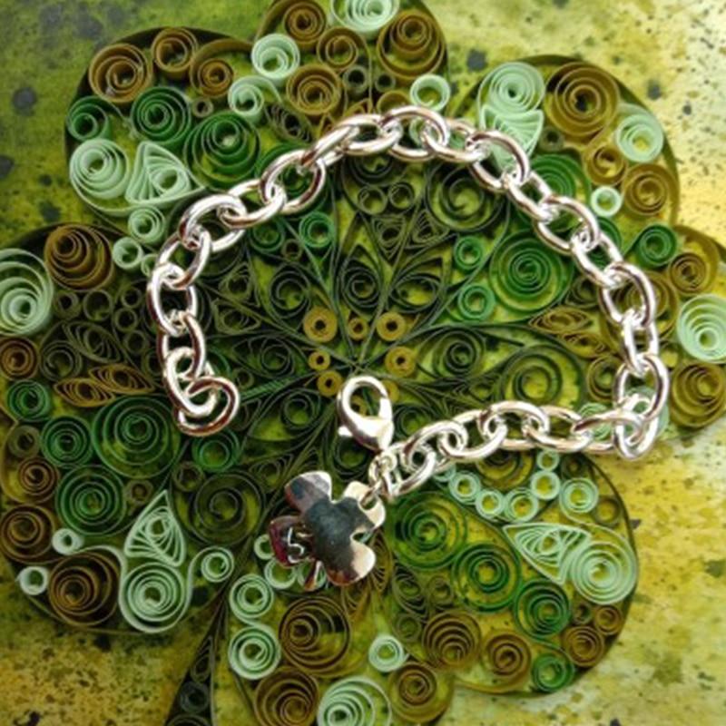 925 Sterling Silver Clover Leaves Lucky Number 5 Bracelet 20cm Chain Women Wedding Engagement Party Jewelry