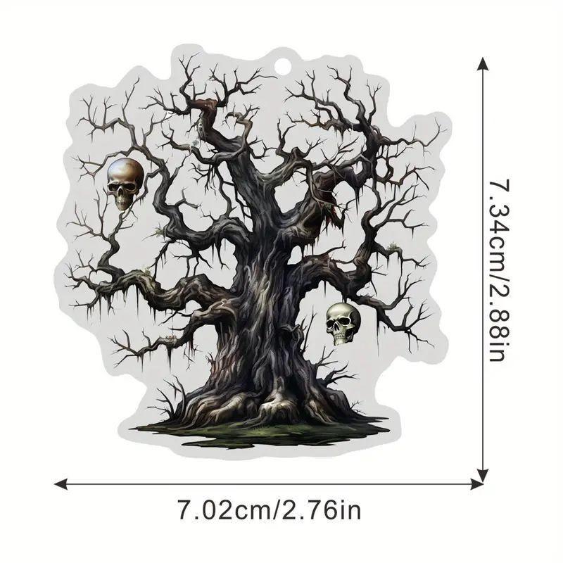 Retro Stylish Acrylic Car Hanging Ornament Gothic Design Perfect For Halloween Decor