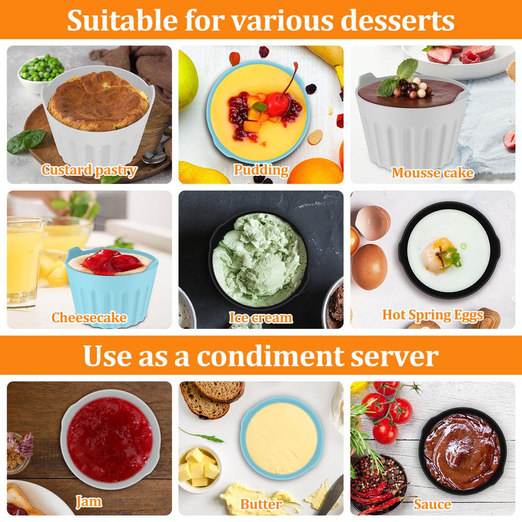 9Pcs Silicone Egg Poacher Cups Air Fryer Egg Boiler Mold Cup Eggs Cooking Baking Cups for Air Fryer Oven Microwave Kitchen Tools