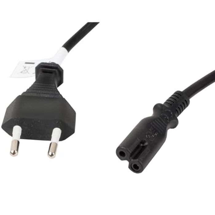 Câble d'alimentation - LANBERG - CEE 7/16 A IEC 320 C7 - 3M - 2,5 A - Neuf