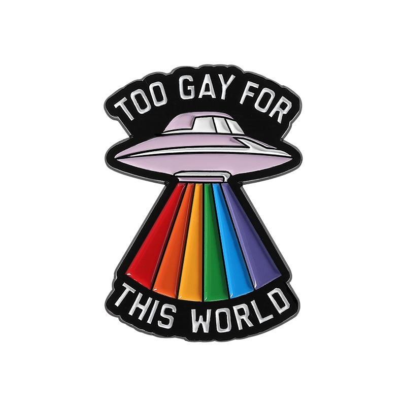 LGBTQ Rainbow Enamel Pin You’re Safe With Me Pride Metal Brooches Lapel Badges Jewelry Gift for Gay Homosex Lesbian Friends