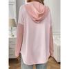 Autumn and Winter Sweater Patchwork Hooded Sweatshirt Casual Women’s Jackets & Coats