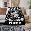 Taekwondo Competition Customize Your Name Blanket Warm Comfortable Soft Blanket For Chair Office Sofa Bed Sofa Office Camping Suitable For Gifting