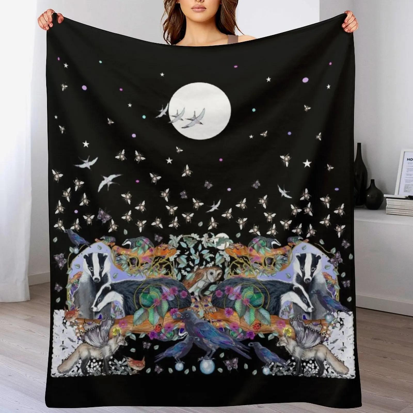 Nocturne Animals Throw Blanket Fade Resistant Durable Throw Blanket 102x76cm(40x30in)