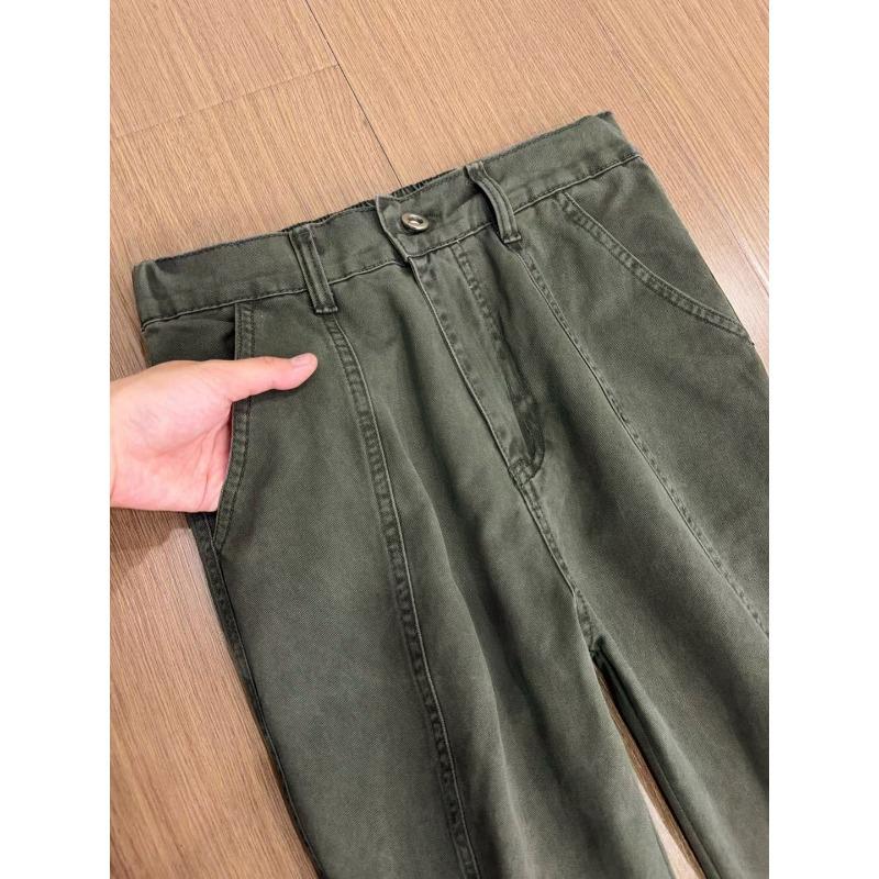 Gehrungsschnitt Niete lässige Latzhose Herren Retro gerade lässige Hose coole sa Stil Cleanfit Weitbeinige Hose