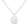 Stainless Steel Silver Moon Compass Hollow Pendant for Men and Women Unique Necklace
