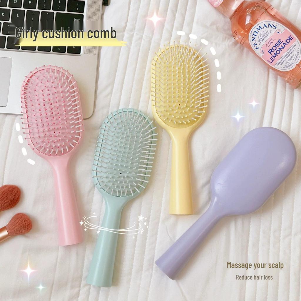 Korean Style Macaron Color Anti-Static Air Cushion Massage Comb for Students