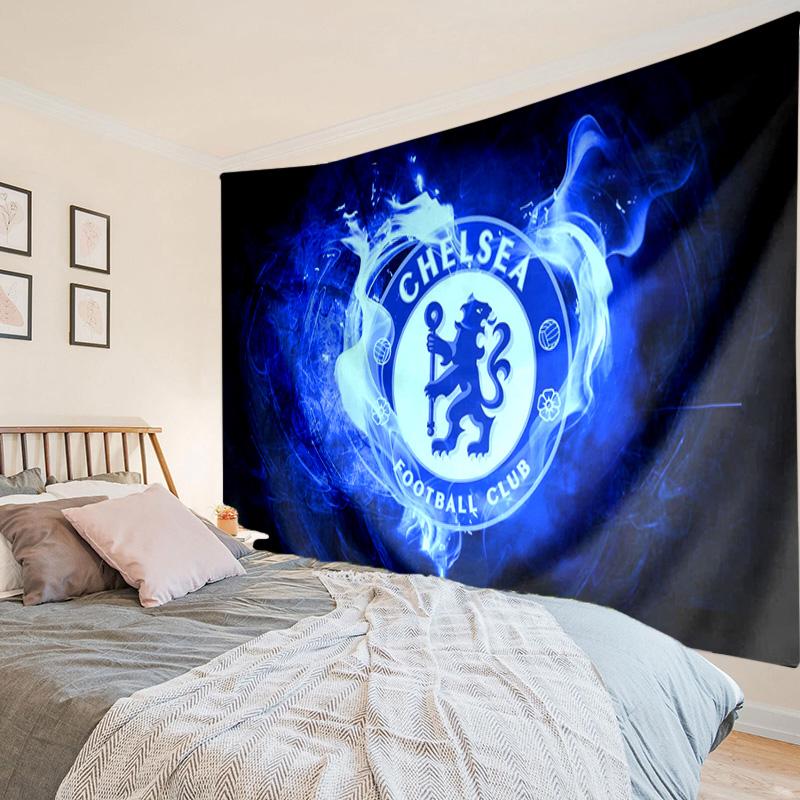 Blue Chelsea Football Club Logo Tapestry, Unique Design Tapestry, Wall Decor for Bedroom,Livingroom, Playroom,Heartwarming Fan Holiday Gifts