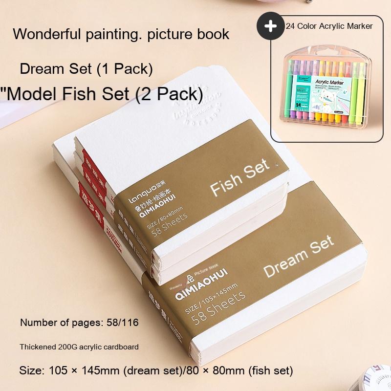 200 g/m² Papier Zeichenbuch für Aquarell Acryl Marker Stift Ölfarbe Gouache Mini Tragbar Studentenhandbuch Notiz Skizzenbuch