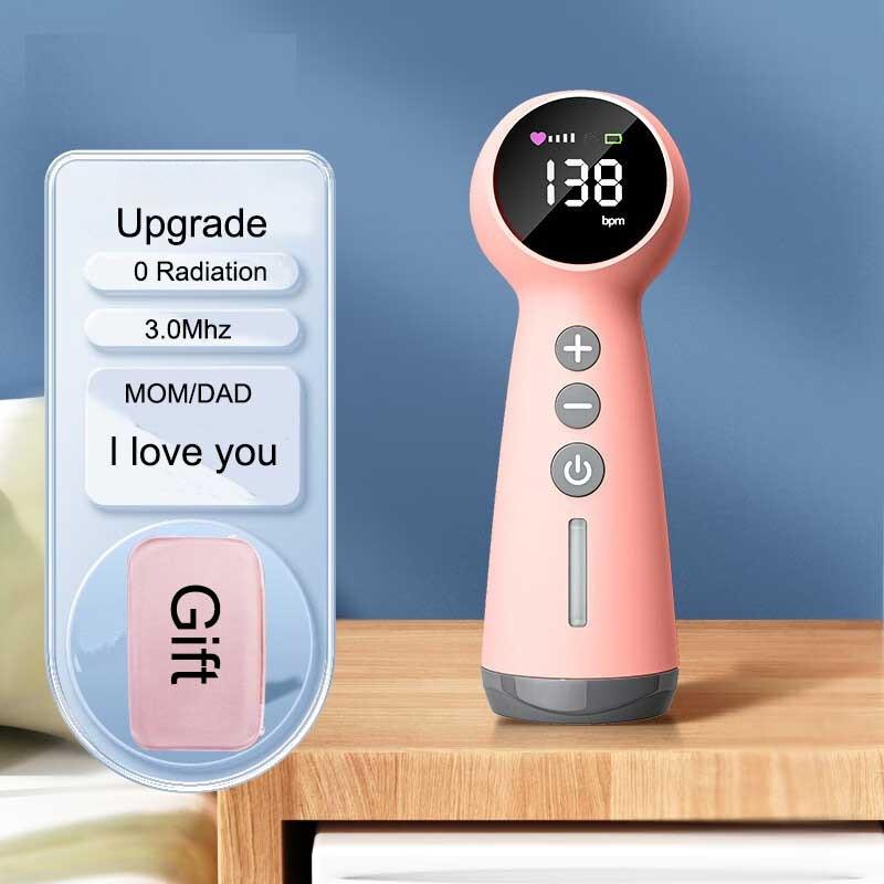 3.0Mhz Ultrasound Fetal Doppler Heart Monitor Prenatal Baby Heartbeat Monitor LED Display Stethoscope