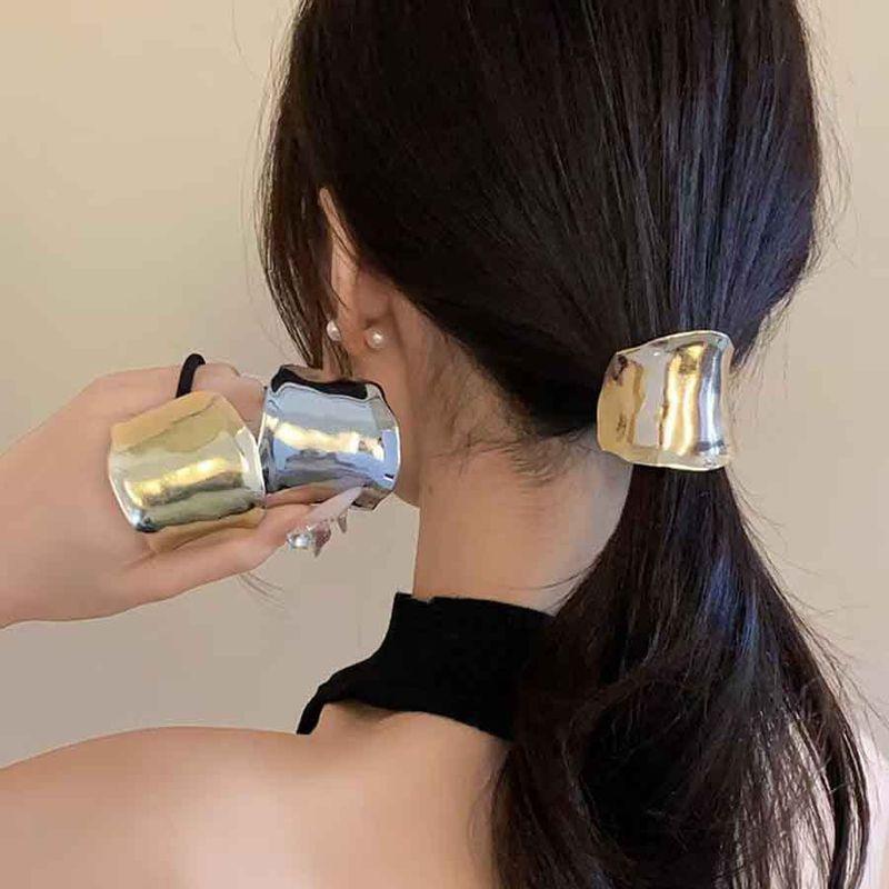 1pcGeometric metal headband, Korean version, letter, rubber band, high-end feel, simple headband, tie hair accessories, headband