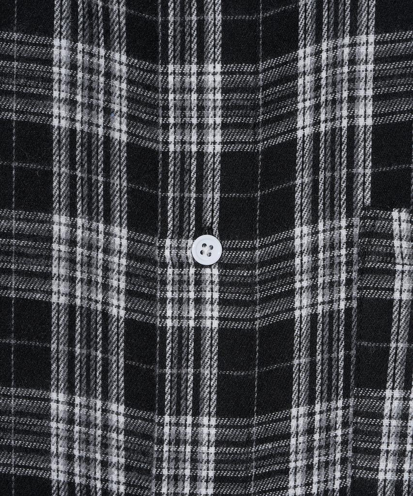 YALE Flannel Vintage Oversized Check Shirt_Black
