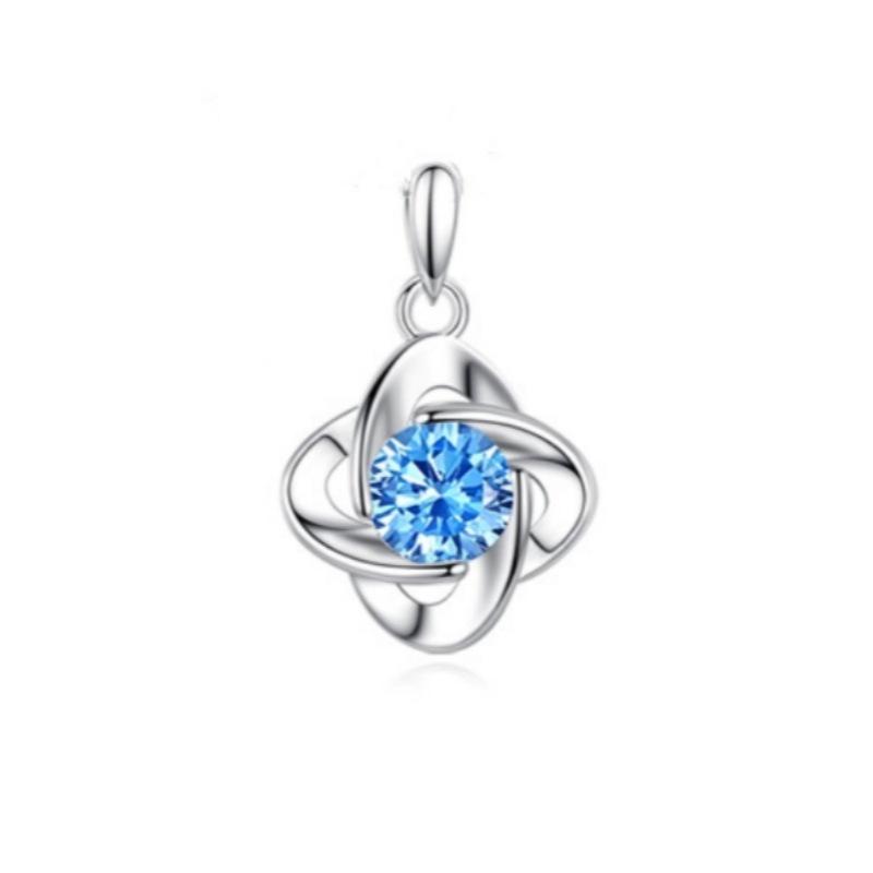S999 Sterling Silver Four-Leaf Clover Necklace - Women s Clavicle Chain Pendant Gift