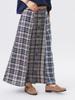 Beams Boy Madras Check Crazy Skirt, Women's, Gray, One Size, 13270114803