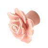 Ceramic Rose Door Knob Drawer Cupboard Wardrobe Furniture Pull Handle Hardware (Pink)