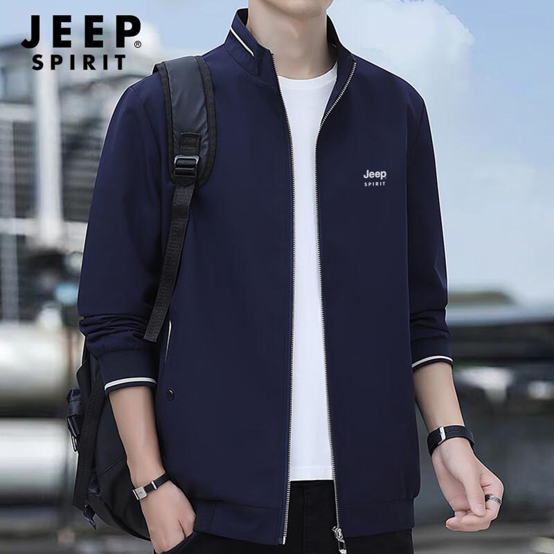 JEEP SPIRIT Men's Casual Stand-Collar Jacket