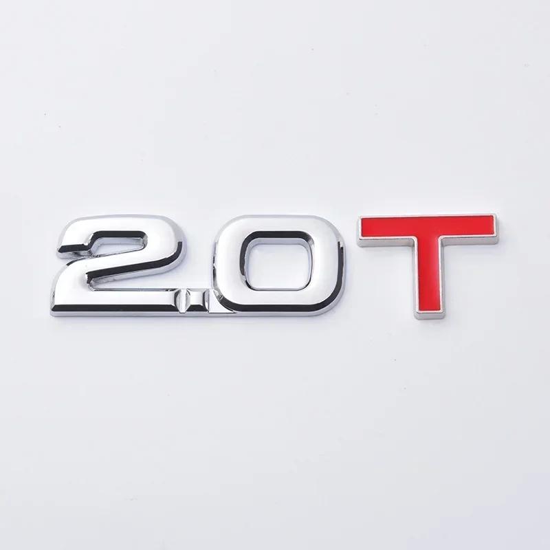 3D Metal 1.5T 1.6T 1.8T 2.0T 2.2T 2.4T 2.5T 2.8T 3.0T Car Sticker Emblem Badge Decal For Mazda KIA Renault TOYOTA BMW Ford Focus