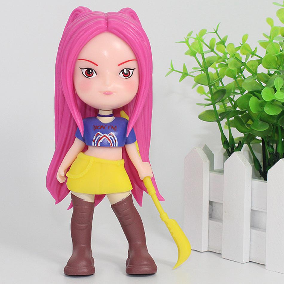 15.5cm Kpop Demon Hunters Anime Kpop Girl Group Cartoon Rumi Zoey Mira Action Figures PVC Figurines Model Doll Girls Toys Gifts