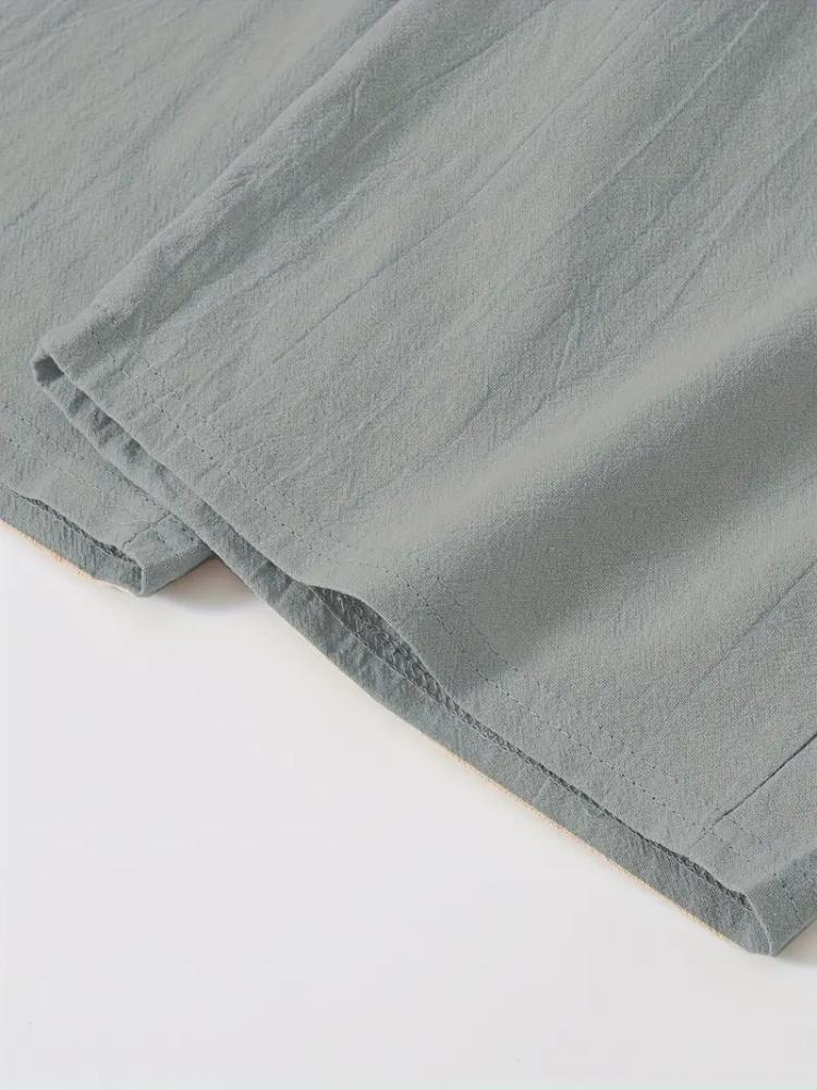 Men's Breathable Cotton and Linen Casual Trousers, Loose Casual Sports Trousers