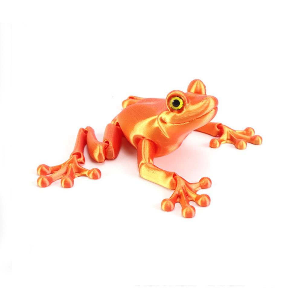 PLA 3D Printed Chameleon Model Multicolor Multi-jointed Chameleon Action Figure Movable Articulated Animal Figurine