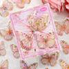 20-Sheet Vintage Gold-Foil Colored Butterfly Stickers, Shiny Foil Accents on Vibrant Wings for Hand Account, Scrapbook & Album