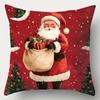 Christmas Decoration Pillowcase New Year Gift Santa Claus Reindeer Snowman Pattern Home Room Decoration Sofa Cushion Cover