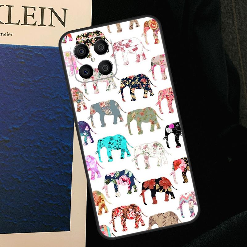 Cute Baby Elephant Case For Honor X8b X9b X9a X8a X8 X9 X9c 50 70 90 Lite Honor 200 Lite Magic 5 6 7 Pro Cover