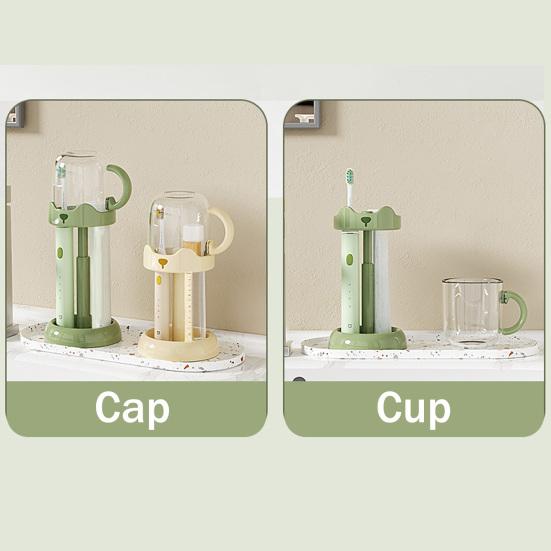 Travel Toiletry Set with Mouthwash Cup Toothbrush Station Toothpaste Storage Integrated Organizer Drainage Design Bathroom Holder